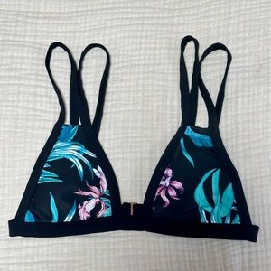 LA Hearts Black Floral Bikini top S